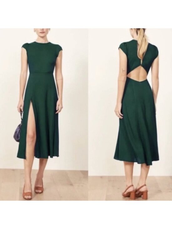 Reformation Dresses & Skirts - Reformation 'Gavin' Midi Dress / Emerald / Sz 2